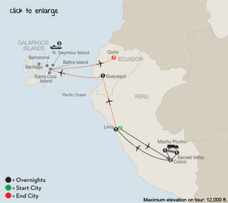 Peru Tour Map